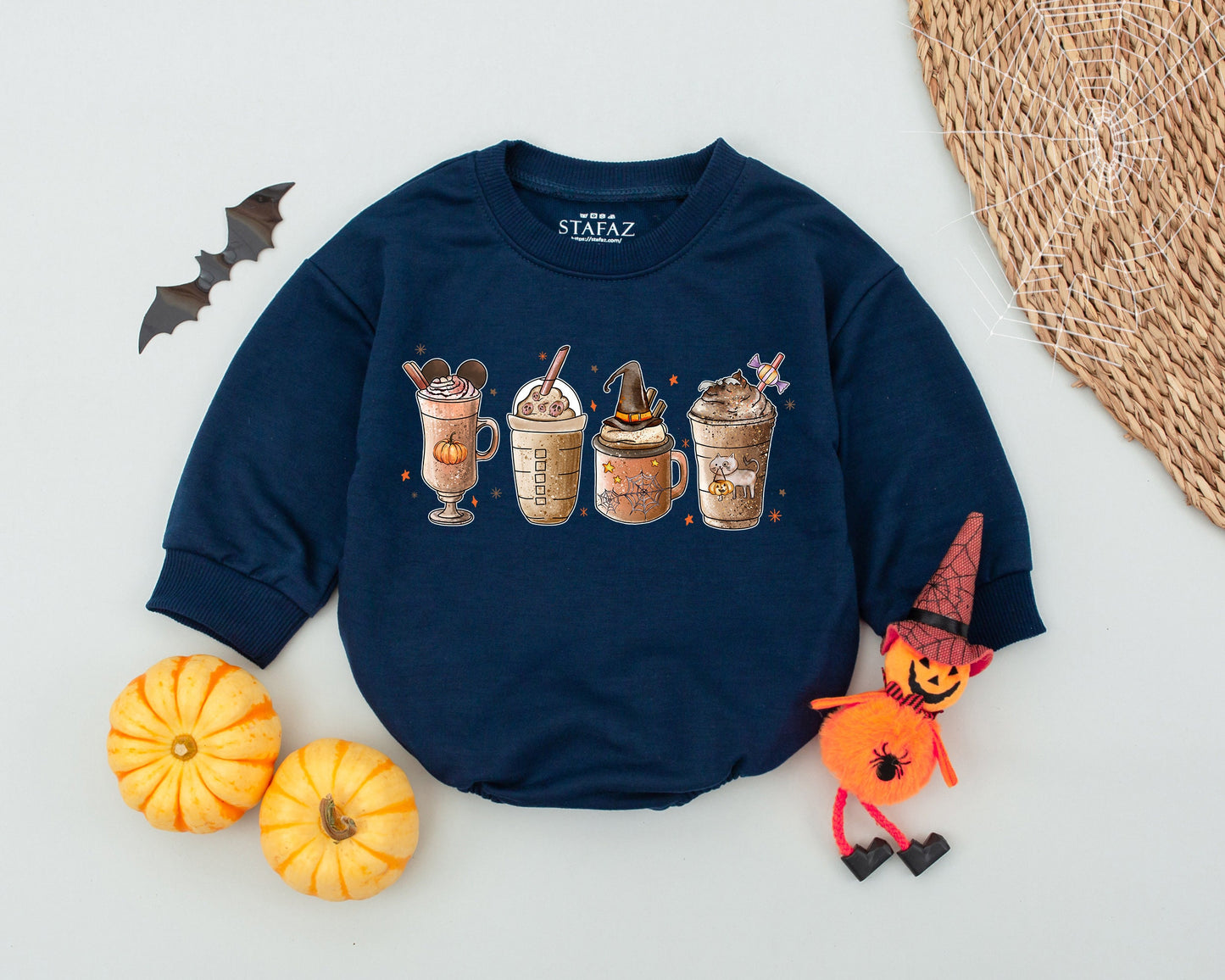 Pumpkin Spice Baby Romper: Cute Fall Outfit for Coffee Lovers