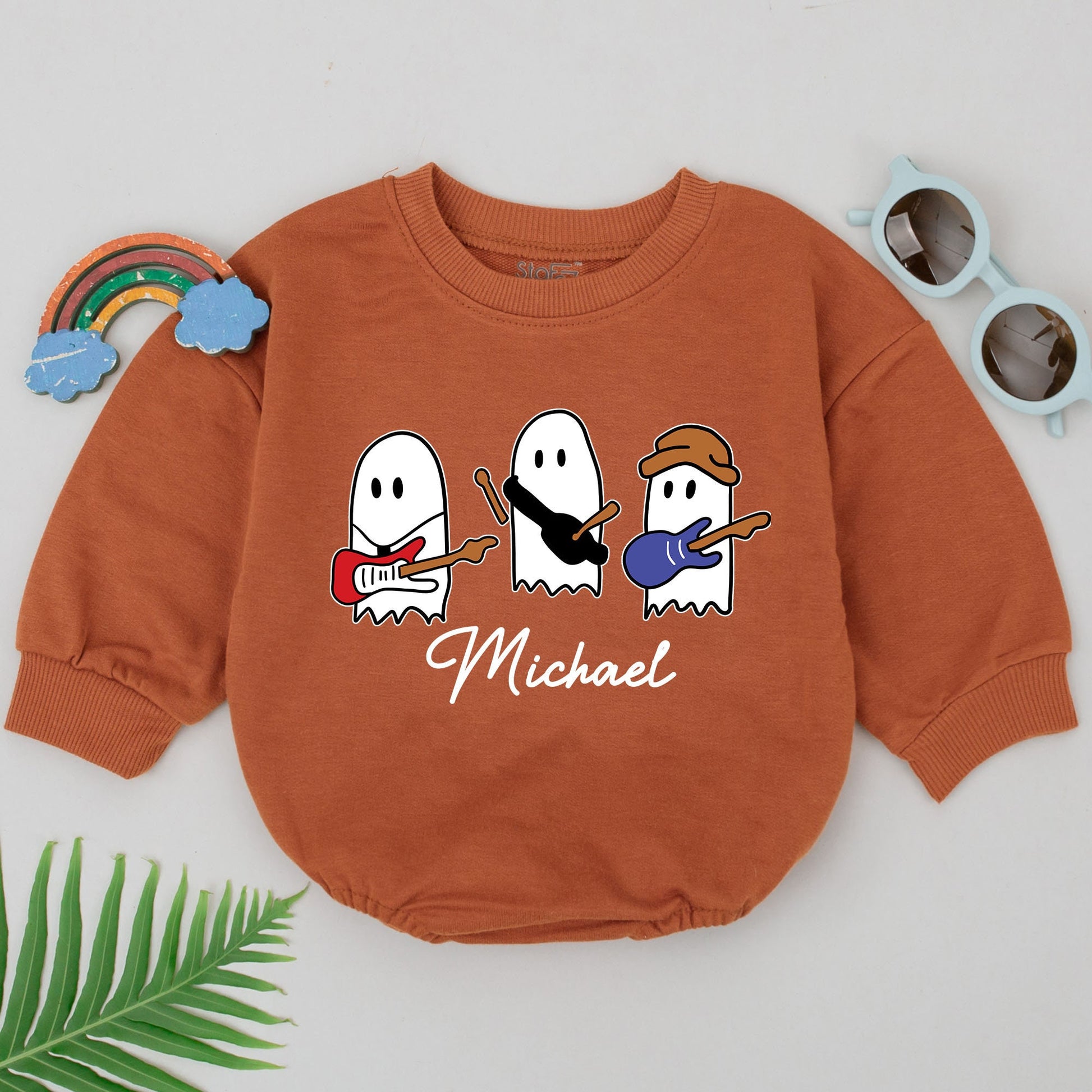 Baby's 1st Halloween Romper: Personalized Ghost Bodysuit Gift