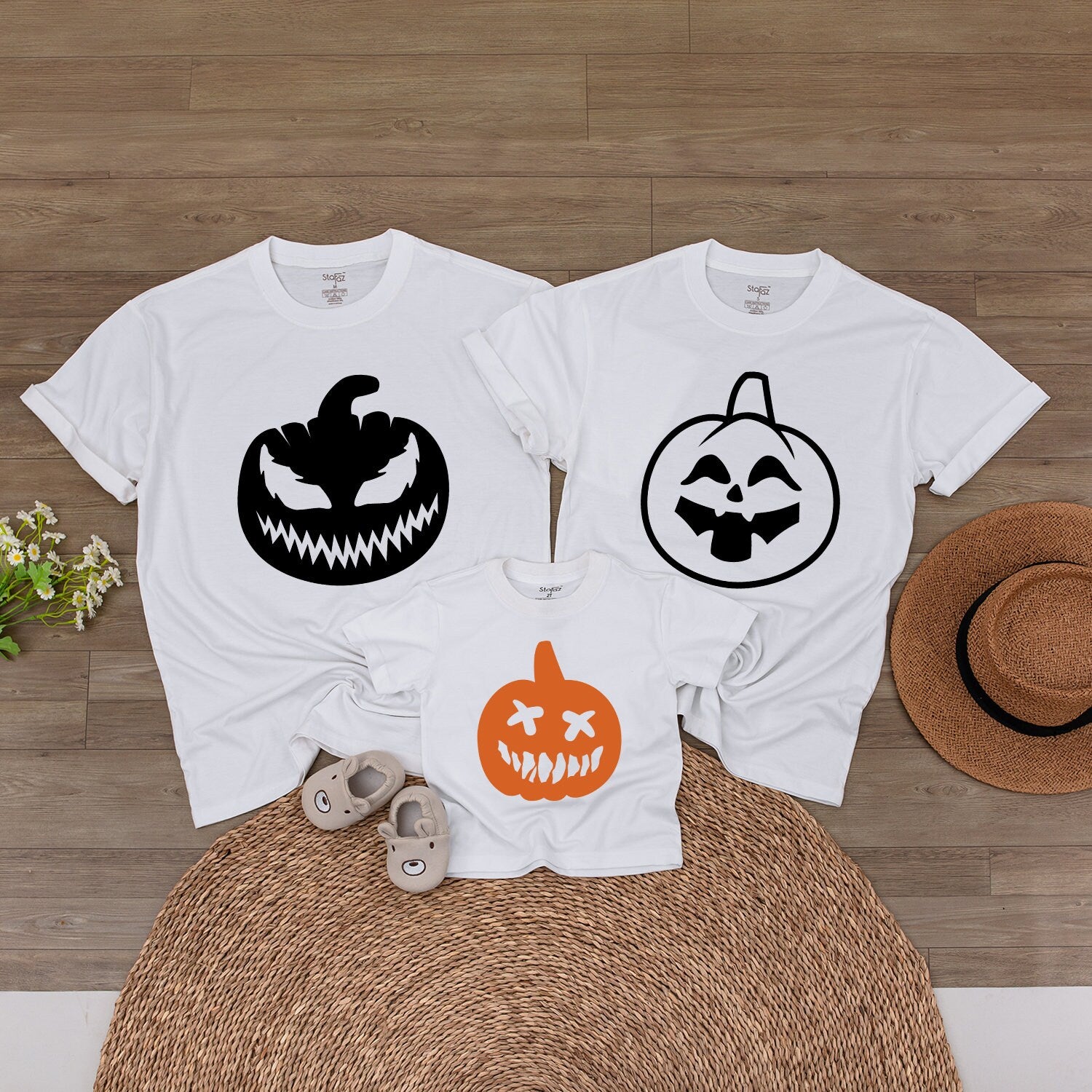Personalized Pumpkin Face Baby Romper - Cute Fall & Thanksgiving Outfit