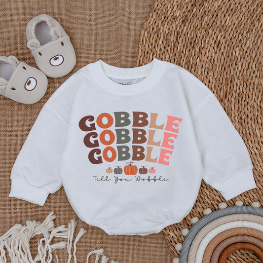 Thanksgiving Baby Romper - First Holiday Outfit - Cute Fall Gift   