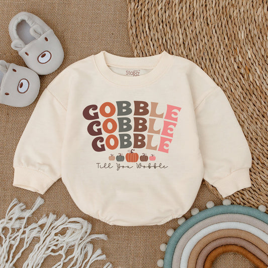 Thanksgiving Baby Romper - First Holiday Outfit - Cute Fall Gift   
