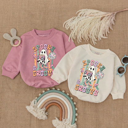 Groovy Halloween Bubble Romper - Perfect Baby Shower Gift for Boys  