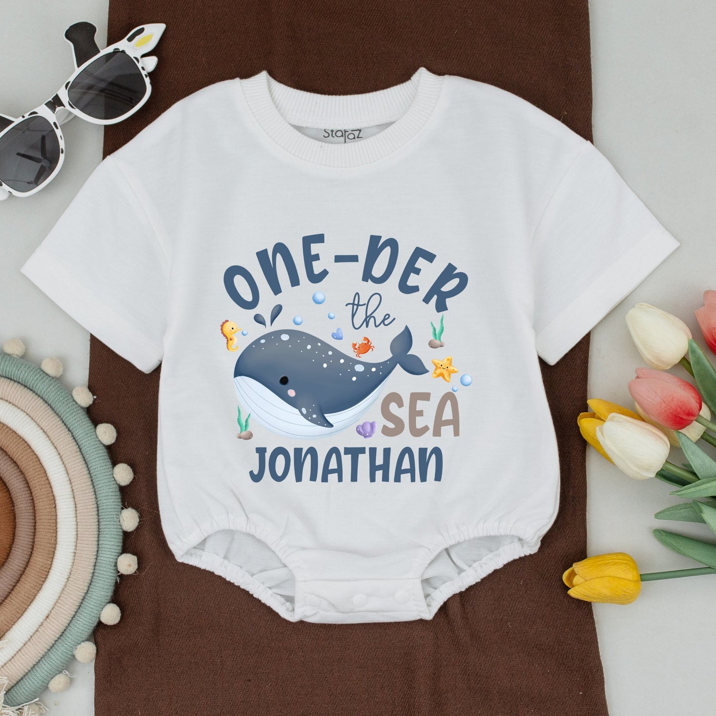 Ocean-Themed Family Shirts, 1st Birthday Outfit, Custom Baby Romper