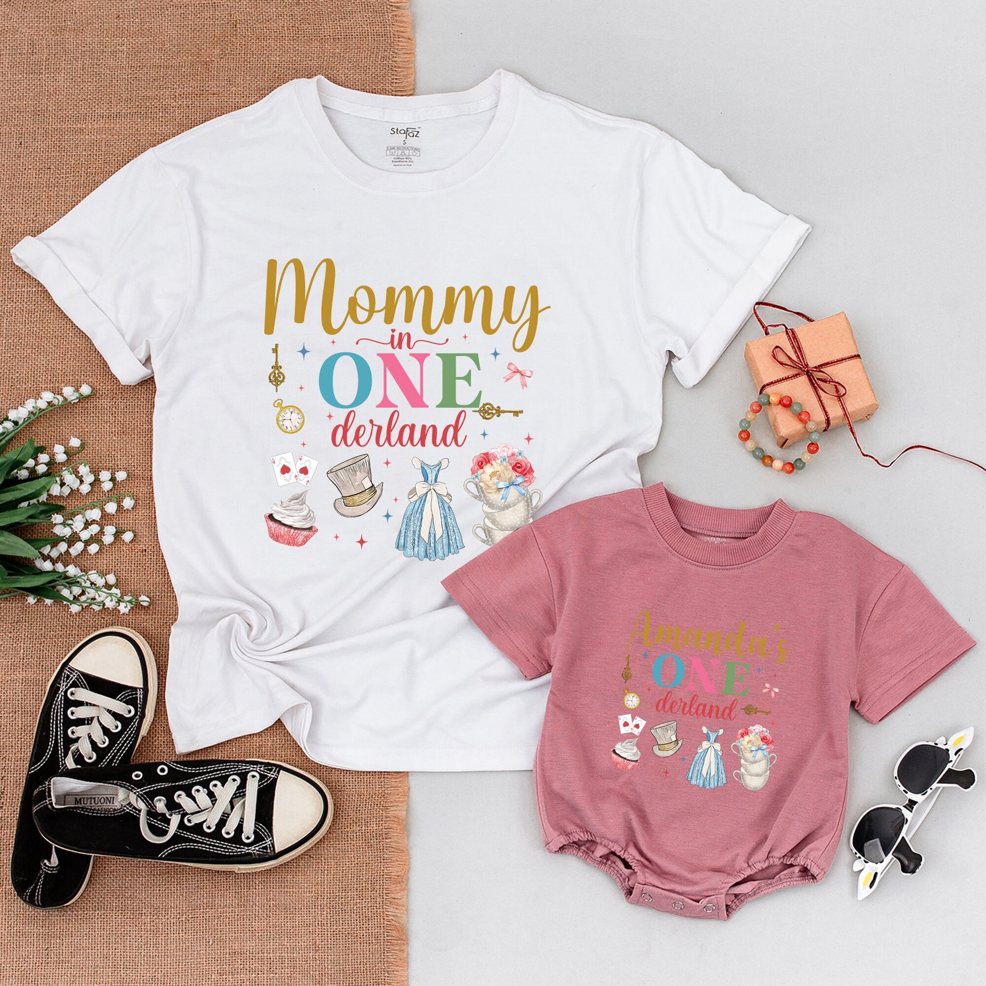 Whimsical 1st Birthday Outfits: Tea Party Family Matching Shirts