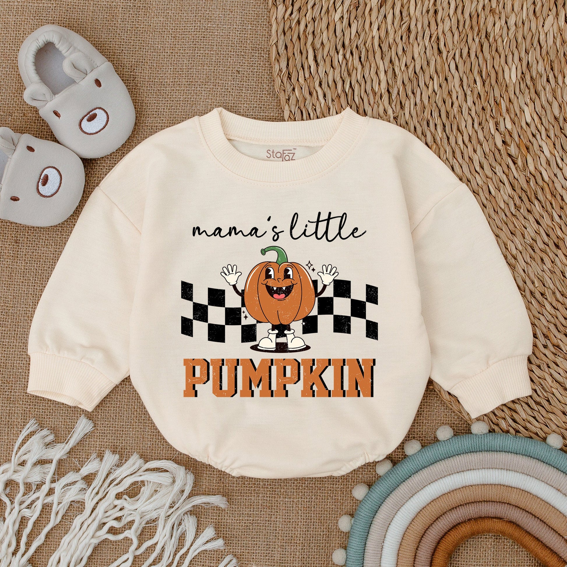 Pumpkin Baby Romper - First Thanksgiving Outfit for Infants