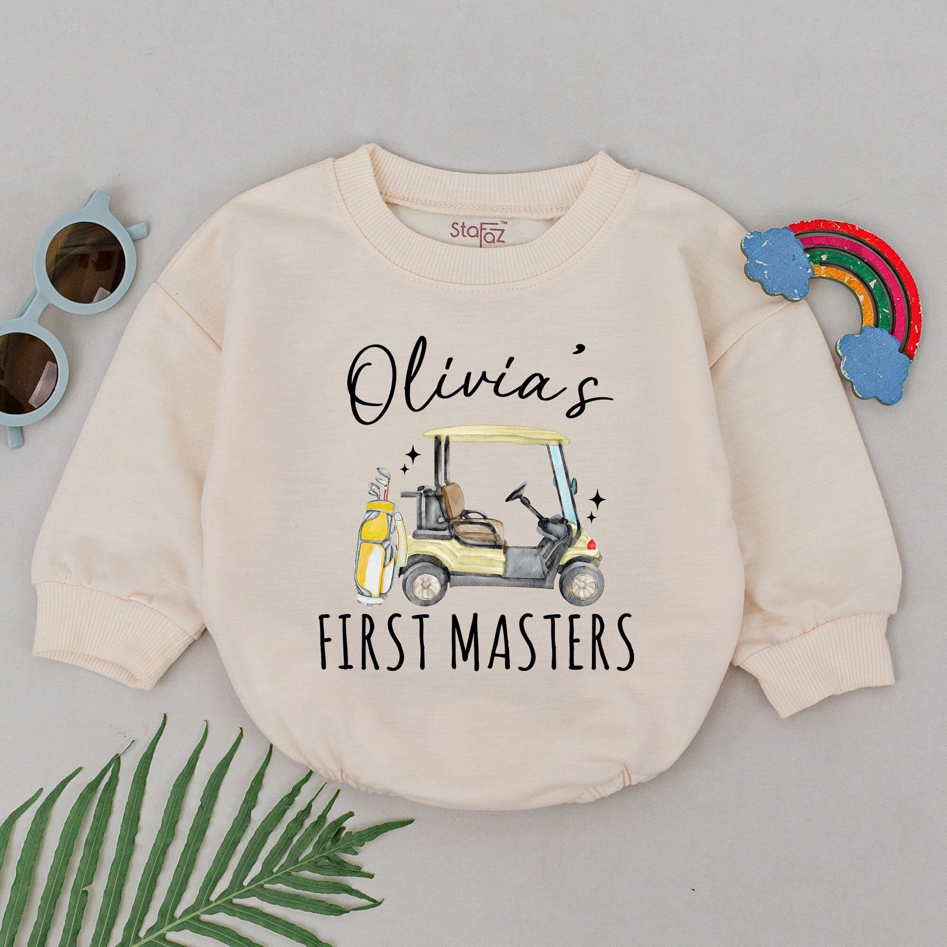 Retro Future Golfer Romper: Adorable Father's Day Baby Outfit