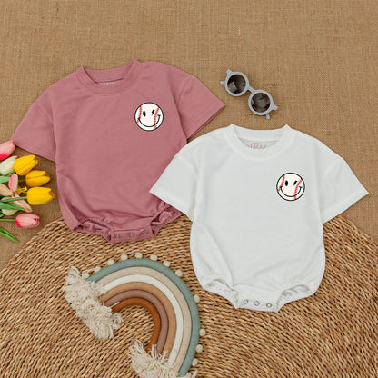 Retro Checkered Baseball Romper – Perfect Baby Shower Gift Idea