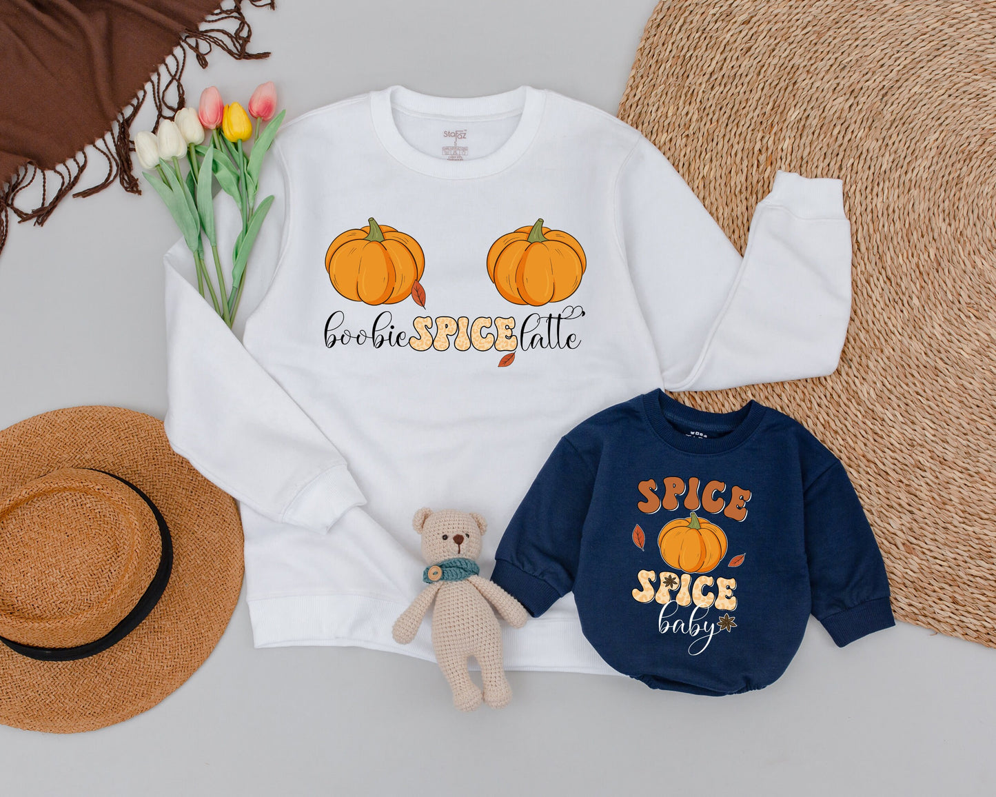 Pumpkin Mama and Mini Sweaters: Cute Halloween & Fall Outfits