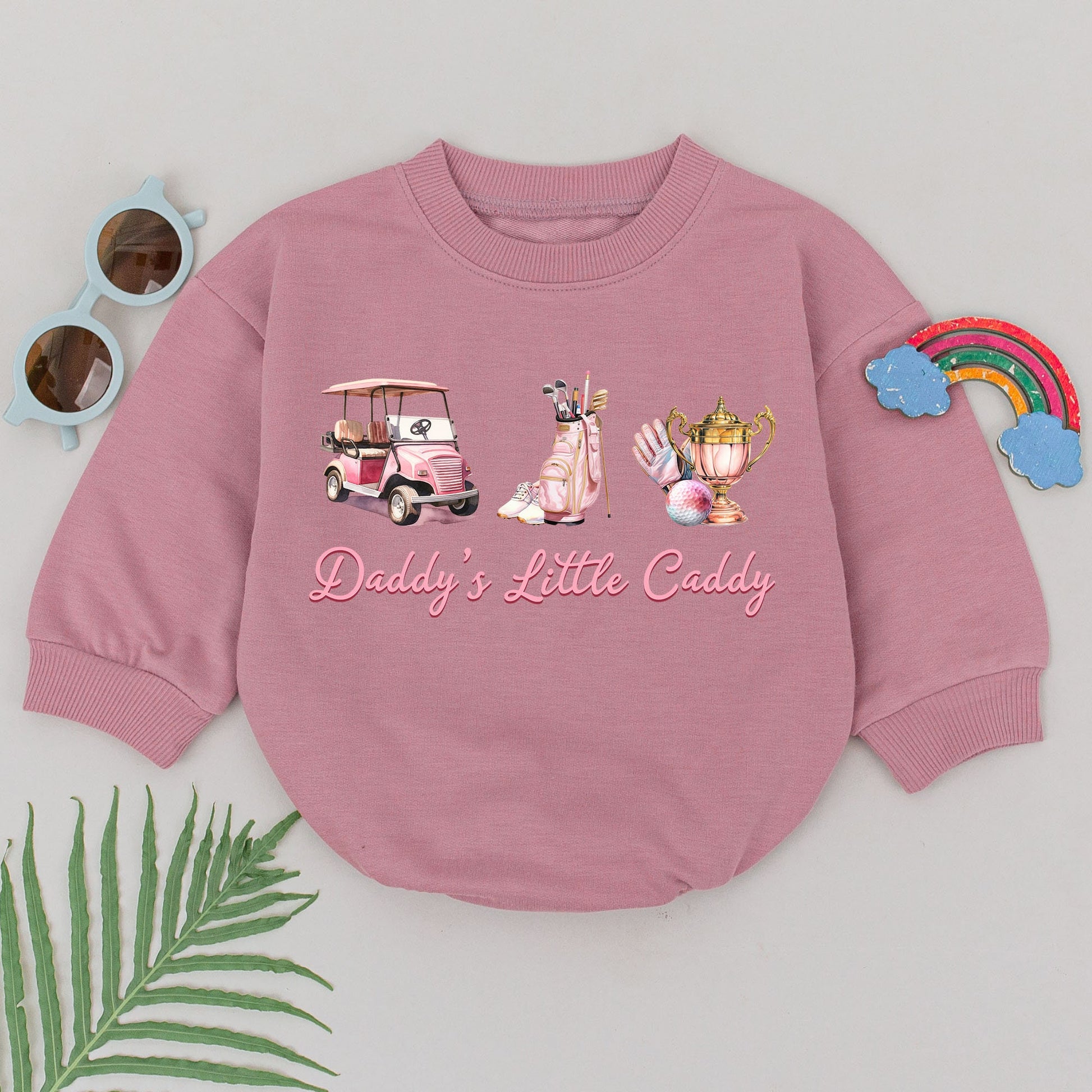 Daddy's Golf Buddy Romper: Future Pro, Pink Bodysuit Father's Day