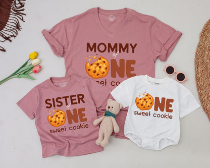 Sweet One Family Birthday Shirts: Milk & Cookies Matching Outfits