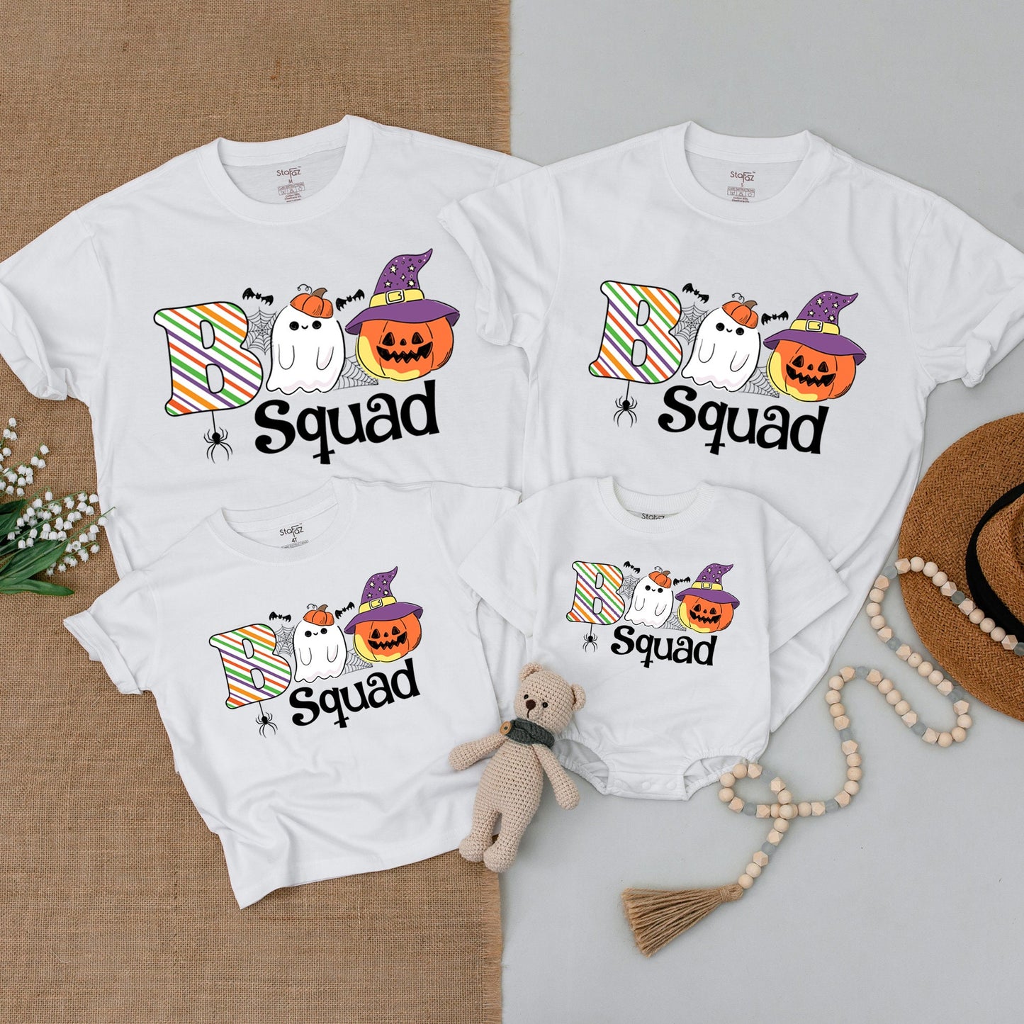 Matching Family Halloween Shirts: Boo Squad, Mommy & Me, Baby Bodysuit