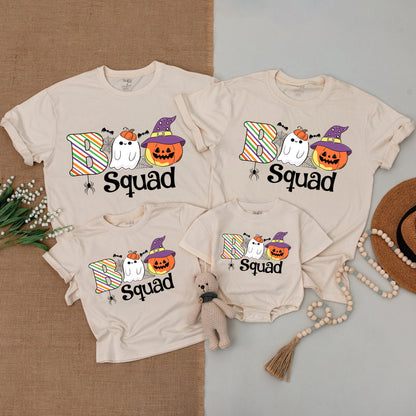 Matching Family Halloween Shirts: Boo Squad, Mommy & Me, Baby Bodysuit