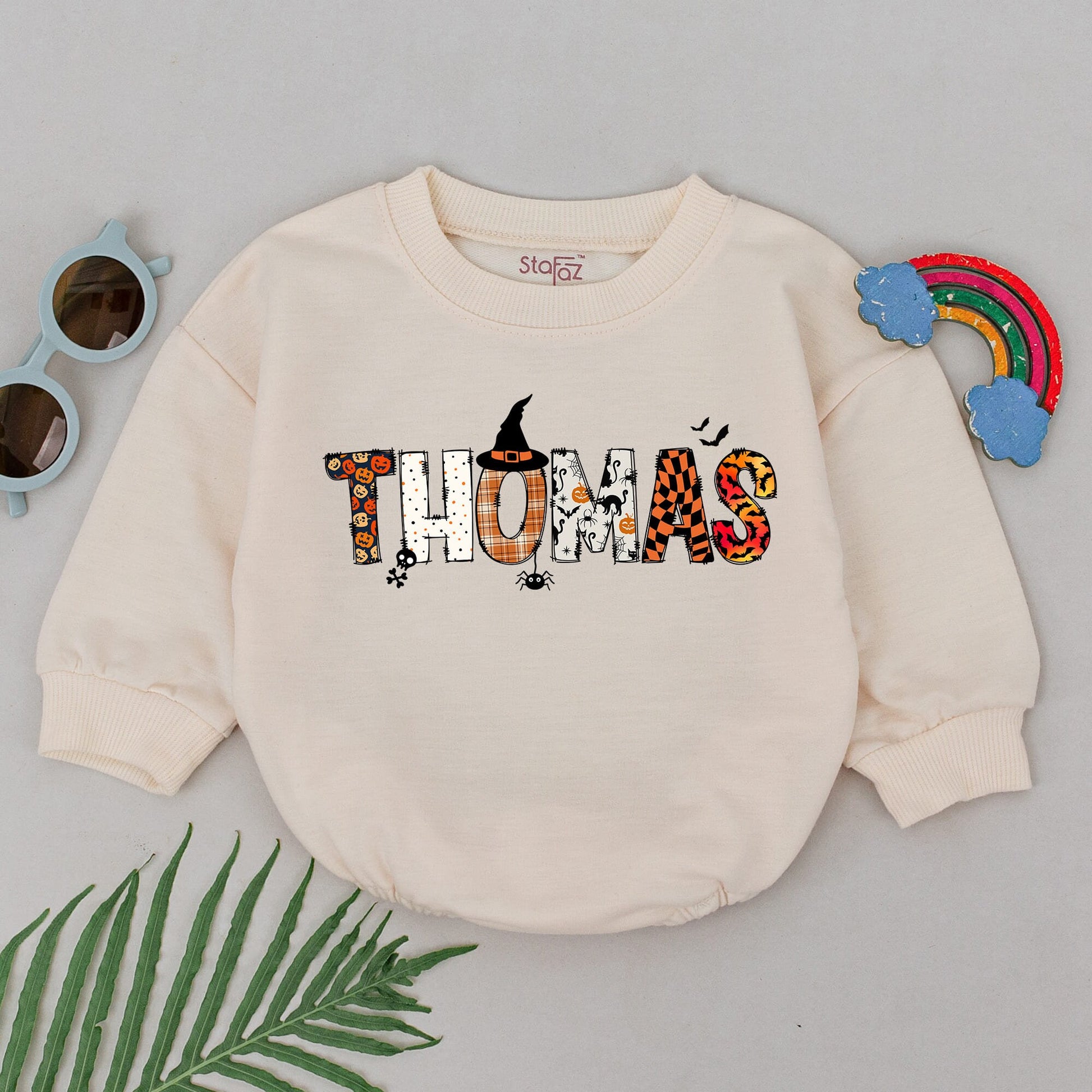 Spooky Personalized Baby Romper - Halloween Costume & Shower Gift