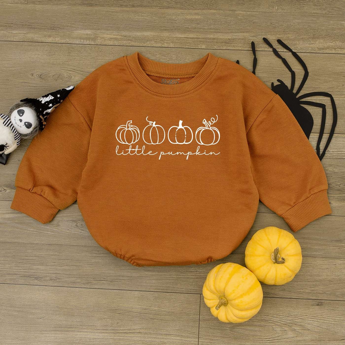 Pumpkin Patch Baby Romper: Natural Fall Outfit for Little Ones