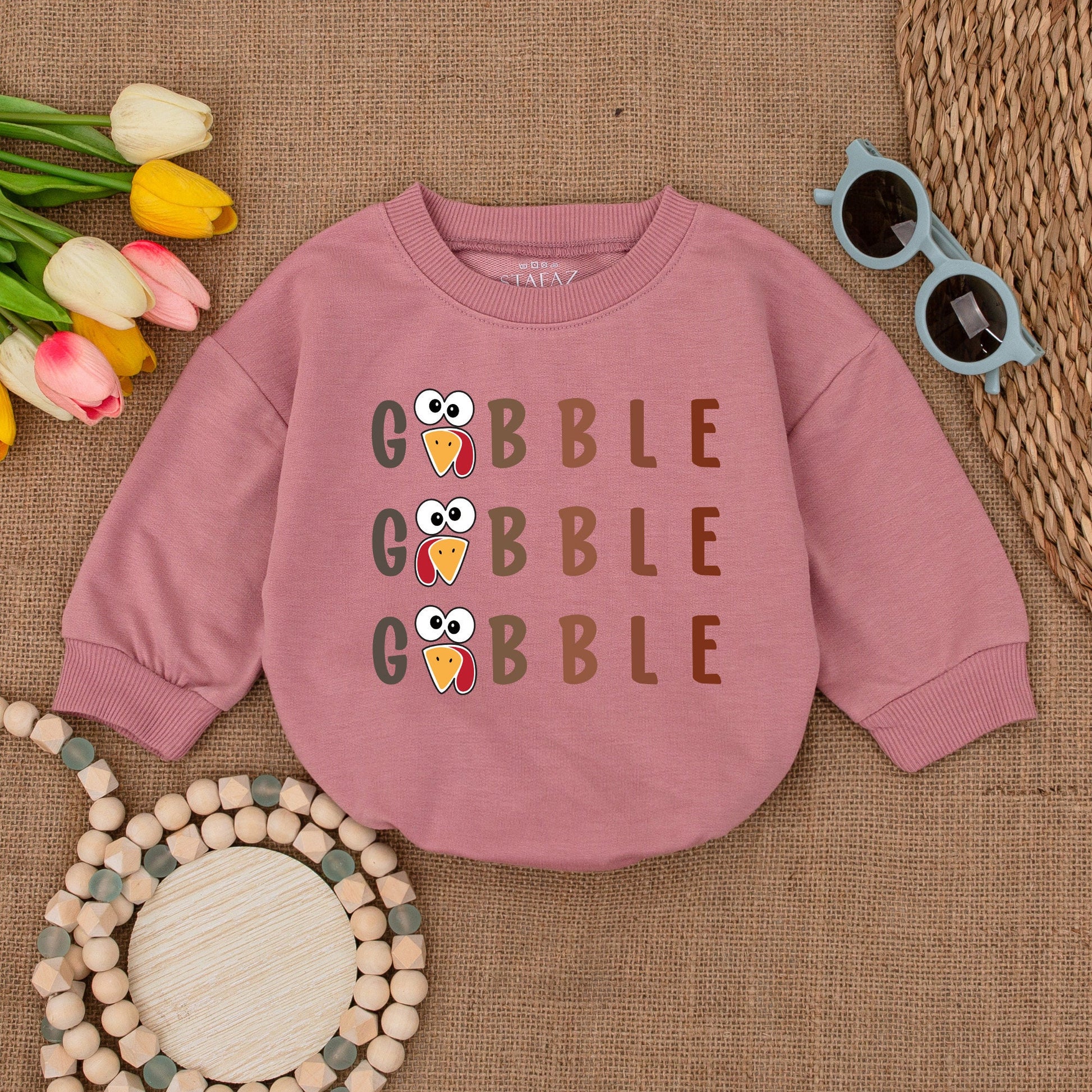 Thanksgiving Baby Bodysuit: Cute Turkey Bubble Romper Outfit