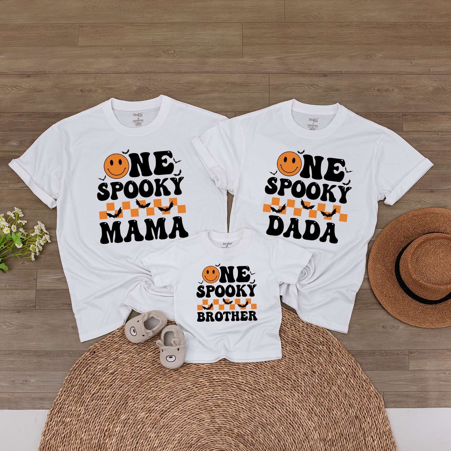 Spooky Family Shirt Set, Baby Romper, Kids Tee, Autumn Birthday Outfit