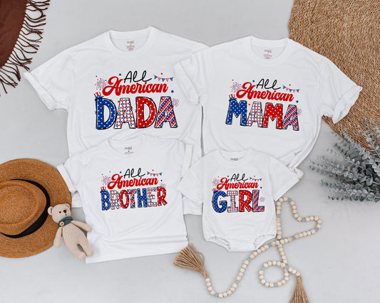 Patriotic Family Birthday Shirts: 4th of July Matching Outfits