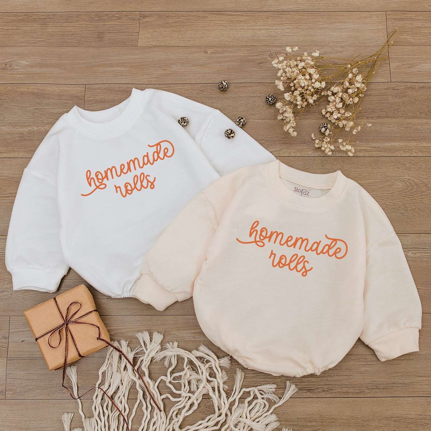 Retro Baby Bodysuit & Sweater: Cute Fall Clothes for Thanksgiving