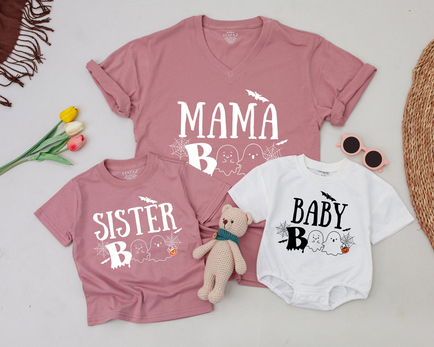 Matching Boo Family Shirts: Daddy, Mommy, Baby Halloween Outfit