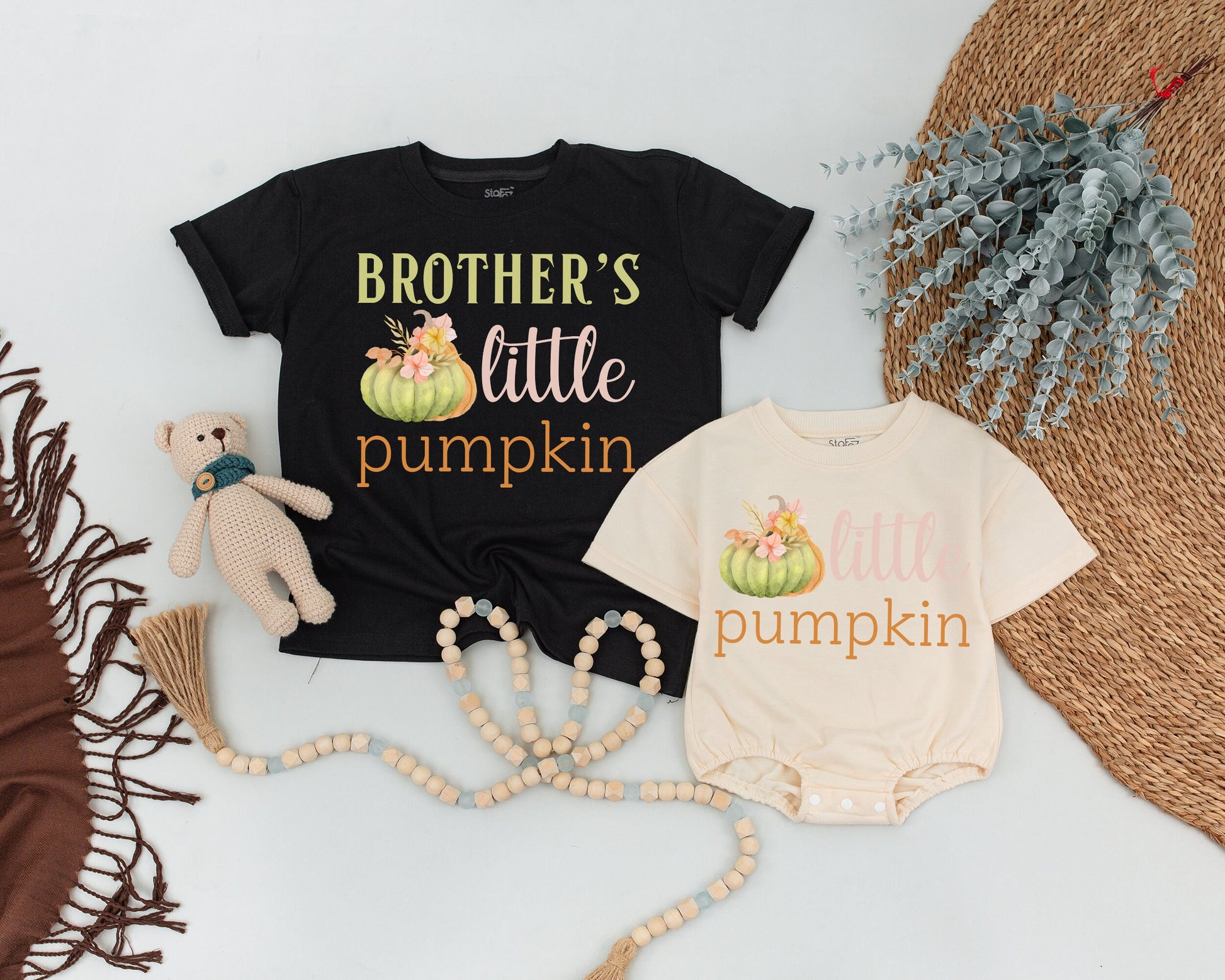 Retro Little Pumpkin Birthday & Halloween Family Matching Shirts