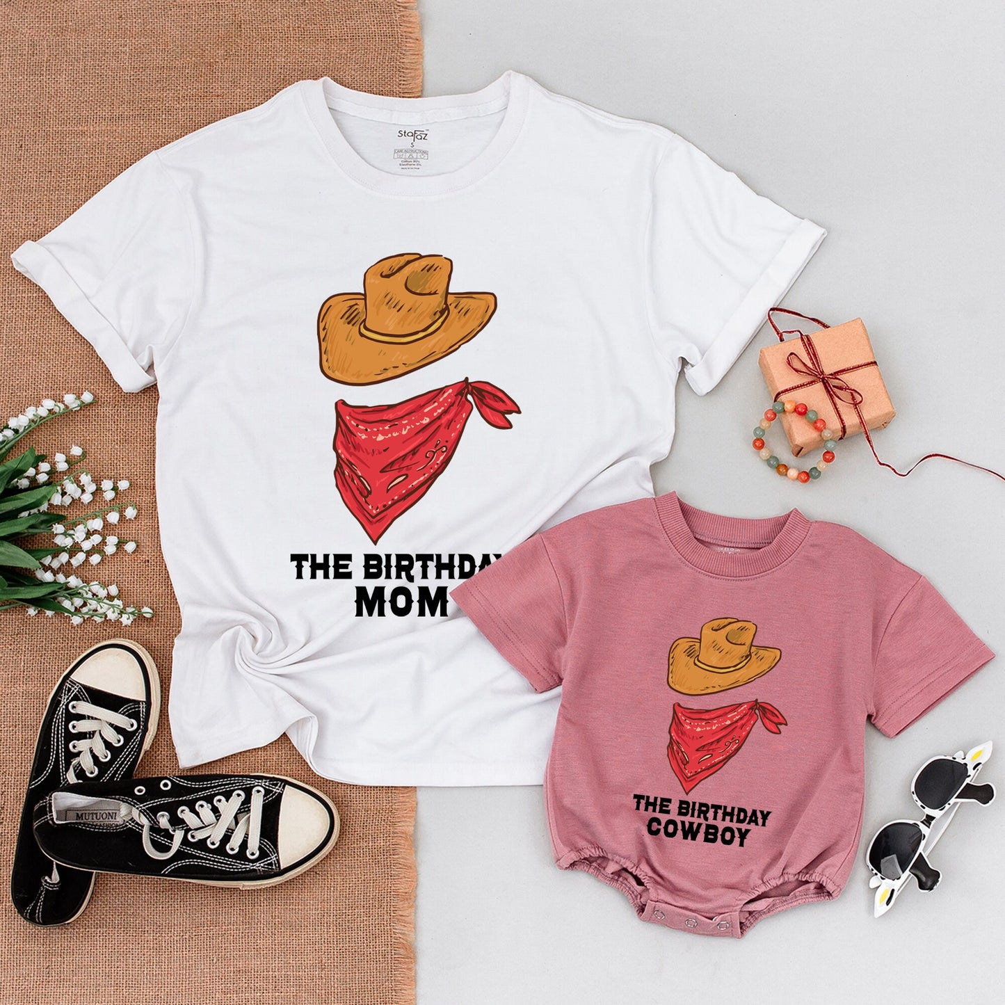 Wild West Family Shirts, First Rodeo Birthday, Mommy & Me Western