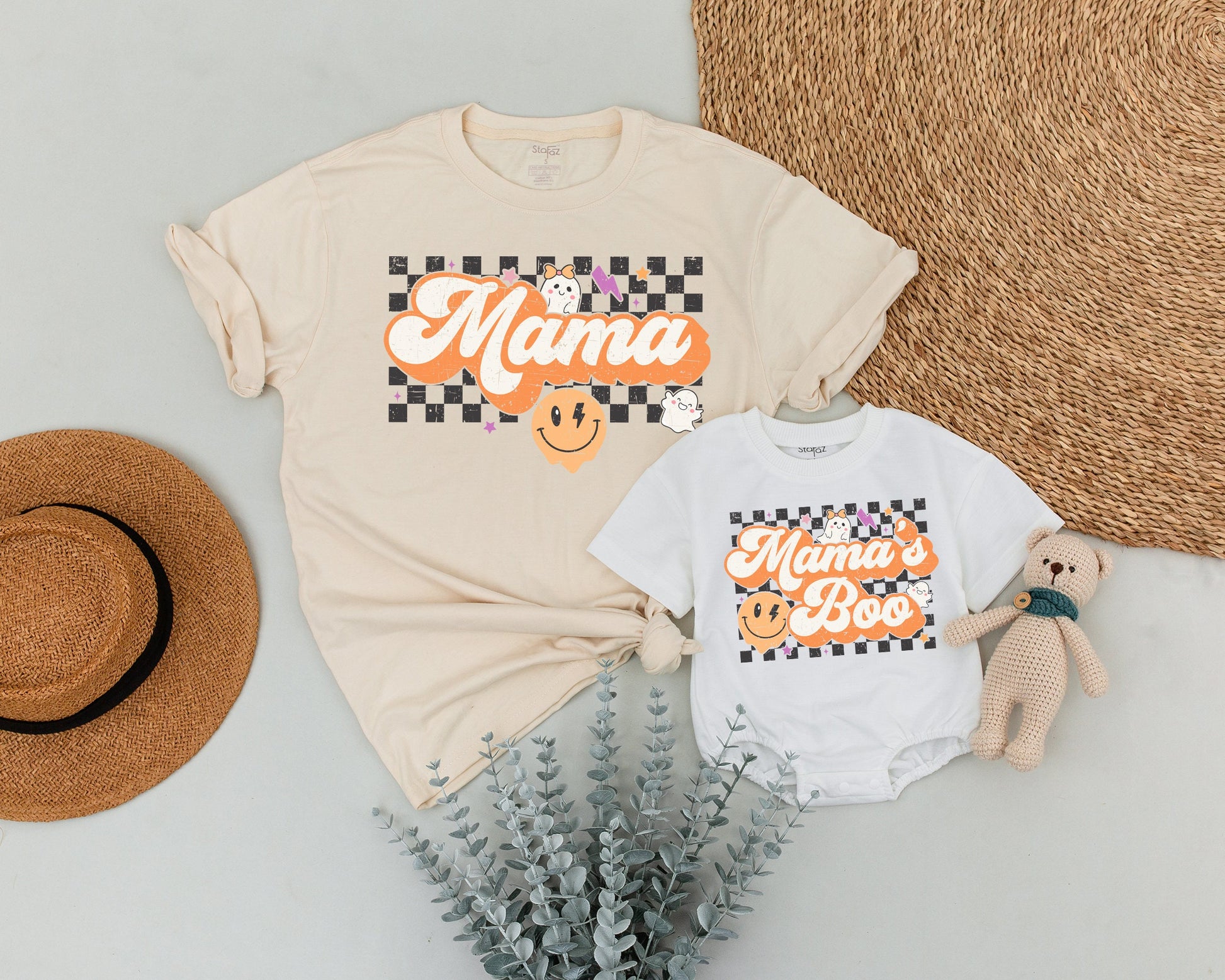 Matching Mommy & Me Shirts: Vintage Halloween & Fall Designs