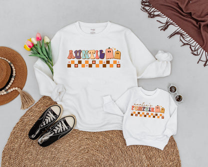 Auntie & Me Personalized Pumpkin Sweatshirt - Matching Fall Outfits