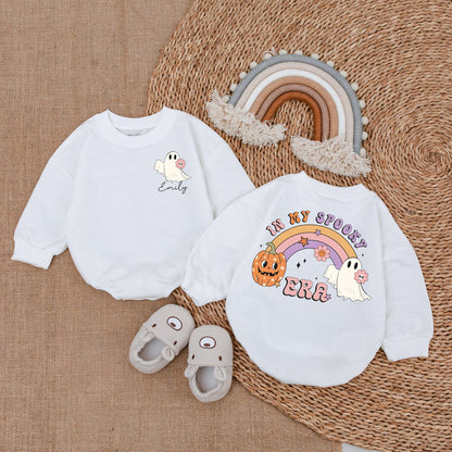 Halloween Ghost Romper - Fall Baby Bodysuit for First Halloween