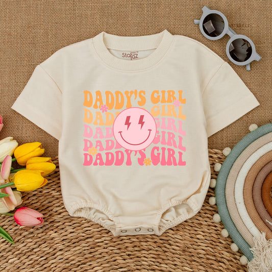 Daddy's Girl Romper & Smile Face Bodysuit: Father's Day Baby Outfit