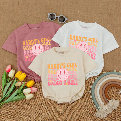 Daddy's Girl Romper & Smile Face Bodysuit: Father's Day Baby Outfit
