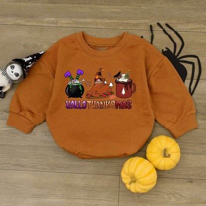 Festive Baby Romper: Halloween, Thanksgiving & Christmas Outfit