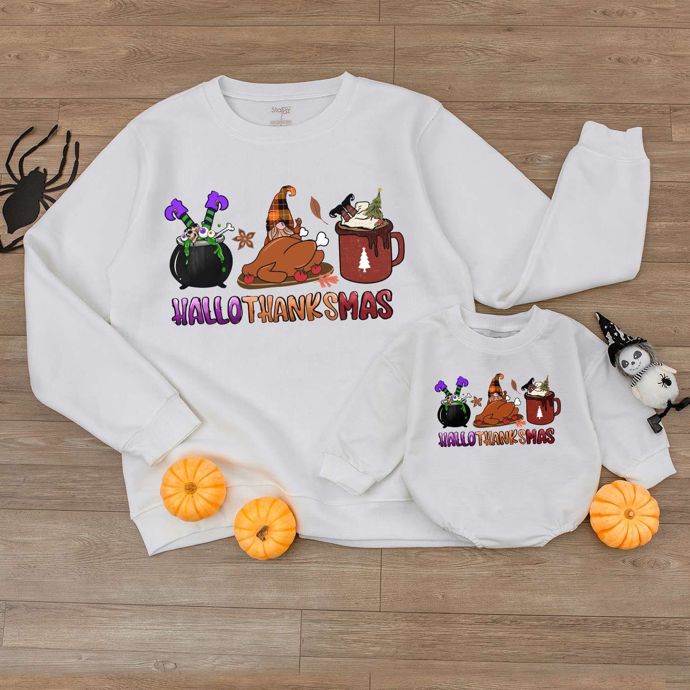 Festive Baby Romper: Halloween, Thanksgiving & Christmas Outfit