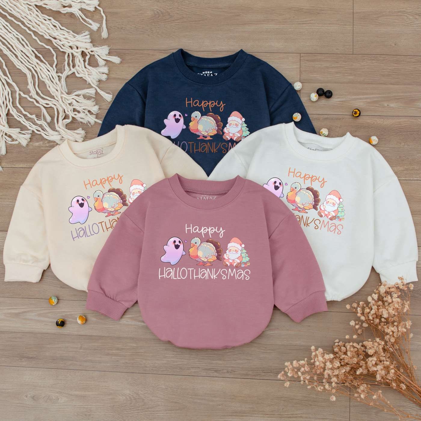 Festive Baby Romper: Halloween, Thanksgiving & Christmas Outfit