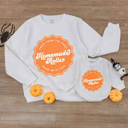 Retro Fall Baby Romper & Sweater - Cute Thanksgiving & Halloween