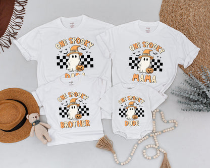 Spooky Dude Family Shirts: Retro Halloween & Fall Baby Outfits