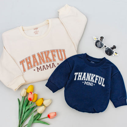 Matching Thanksgiving Sweatshirts for Mom, Baby, and Family