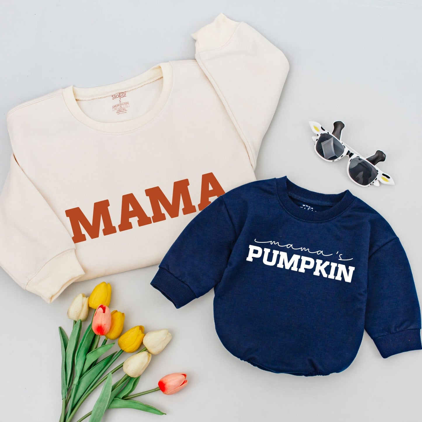 Matching Pumpkin Family Sweatshirts - Mommy & Me Fall Outfits  