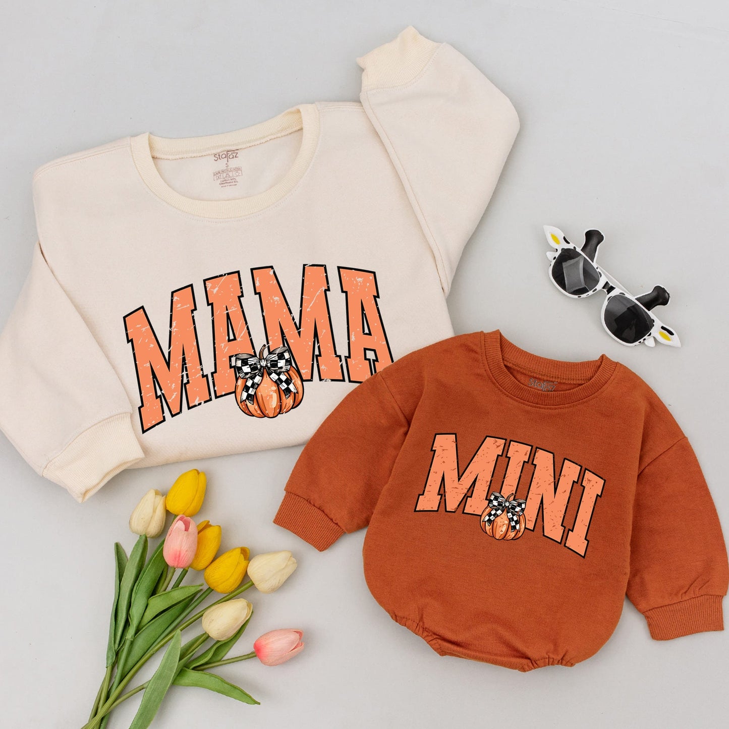 Cozy Fall Family Pumpkin Sweaters: Mommy and Me Thanksgiving Outfits