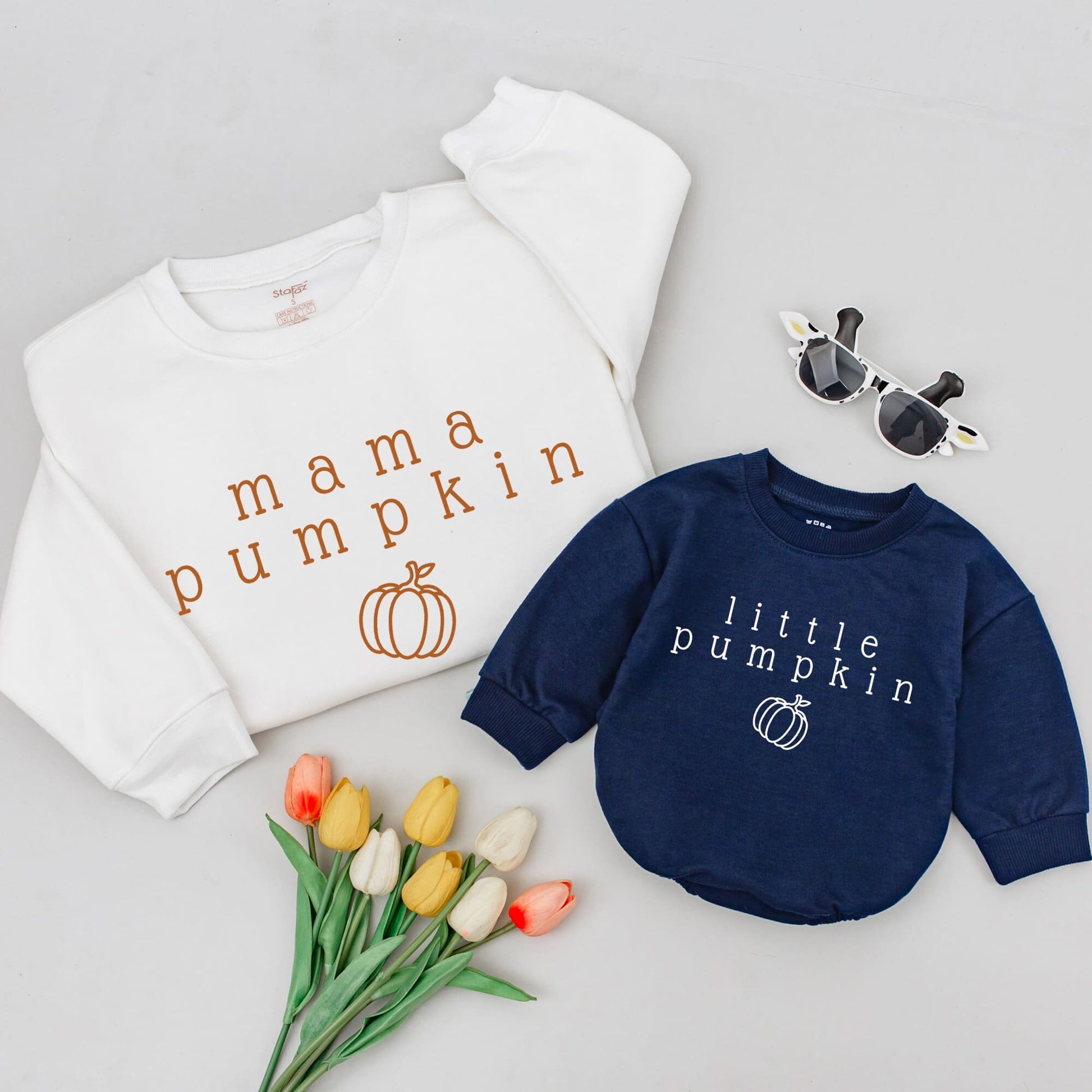 Cozy Thanksgiving Family Outfits: Mama & Me Little Pumpkin Sweaters