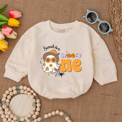 Groovy Spooky One Halloween Romper: 1st Birthday Baby Outfit