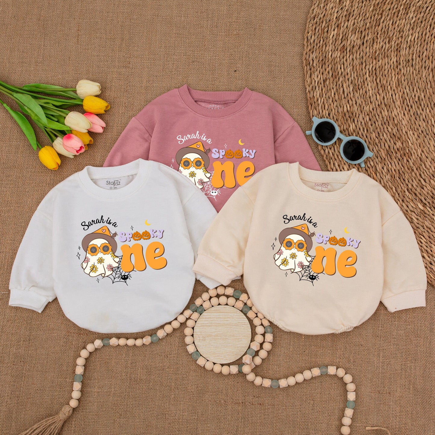Groovy Spooky One Halloween Romper: 1st Birthday Baby Outfit