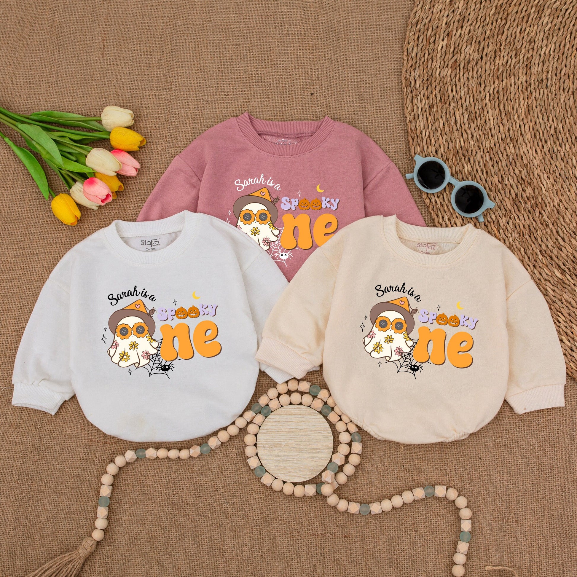 Groovy Spooky One Halloween Romper: 1st Birthday Baby Outfit