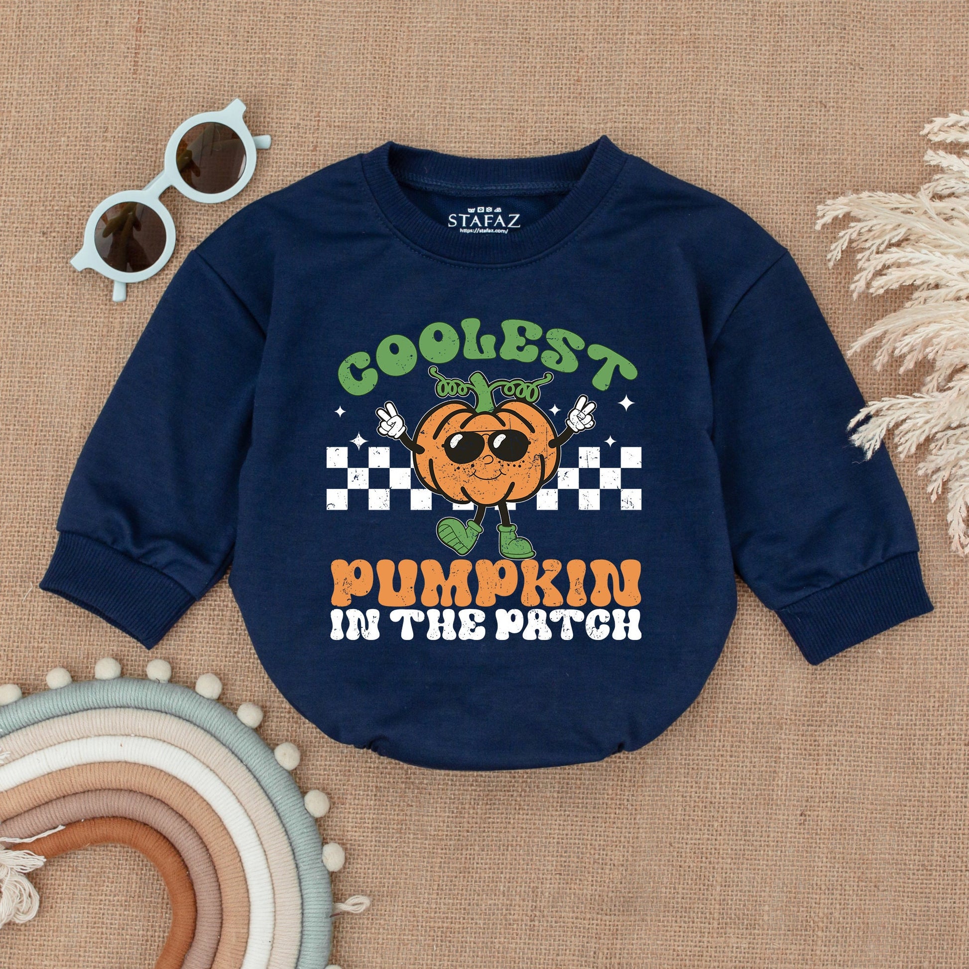 Pumpkin Bubble Romper: Baby Thanksgiving & Halloween Bodysuit