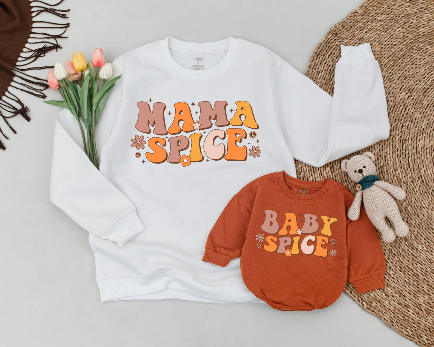 Pumpkin Spice Mom & Me Sweaters: Cozy Fall Family Matching Outfits