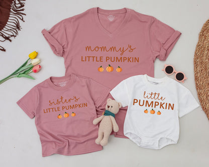 Retro Pumpkin Family Shirts, Fall Birthday Outfits, Mommy & Me