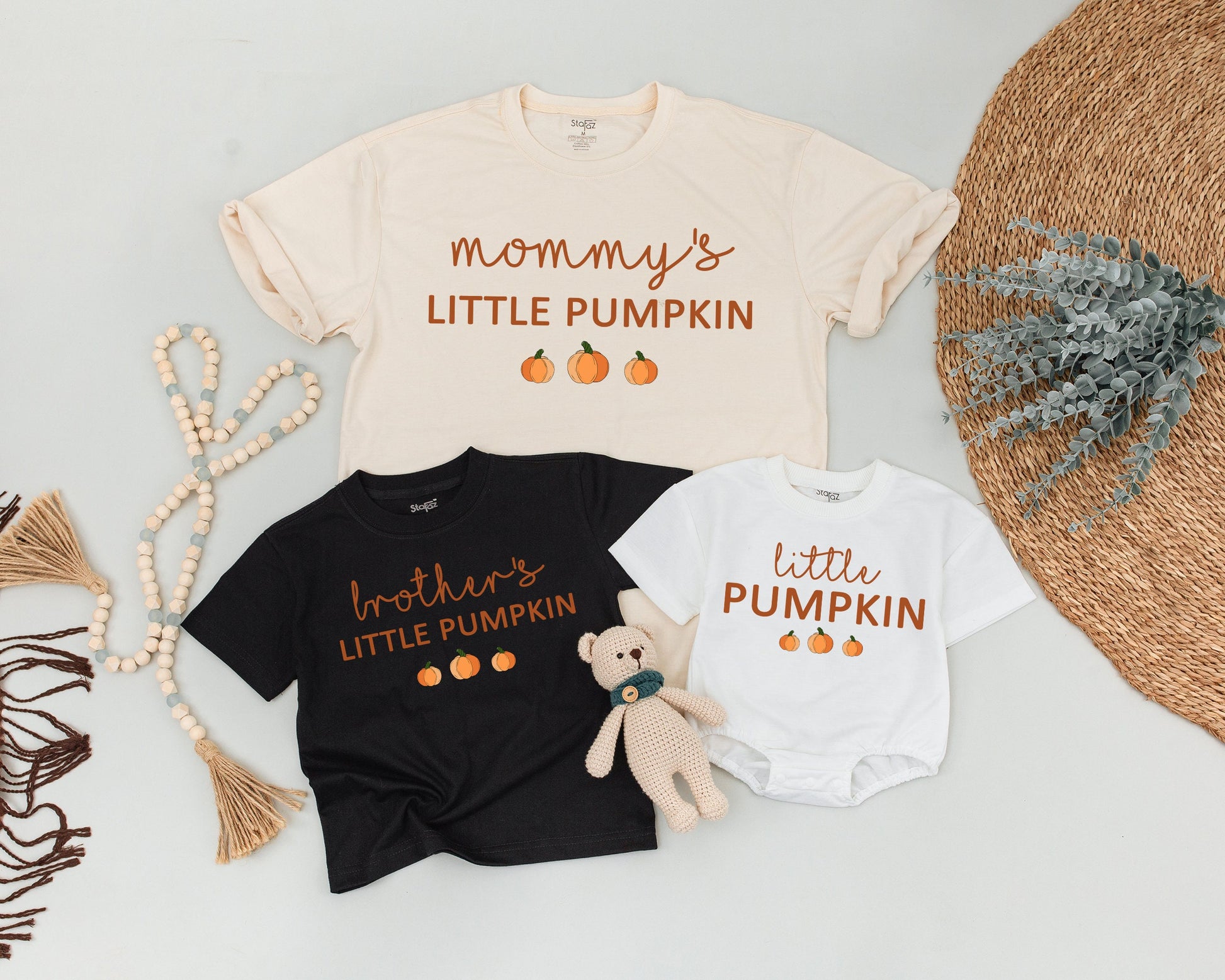 Retro Pumpkin Family Shirts, Fall Birthday Outfits, Mommy & Me