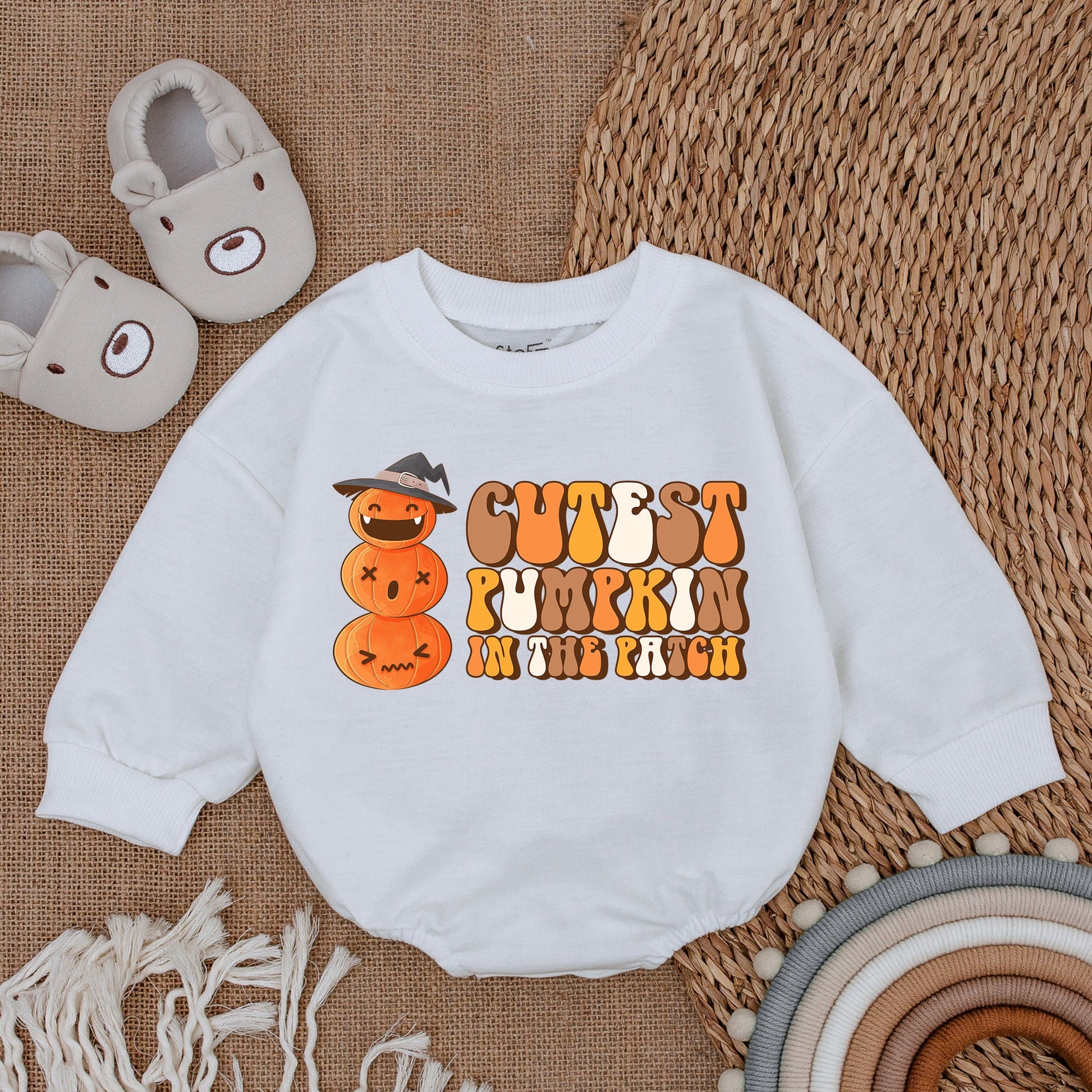 Cutest Pumpkin Baby Romper - My First Halloween Outfit Baby Boy or Girl Clothes Thanksgiving Romper Newborn Gift