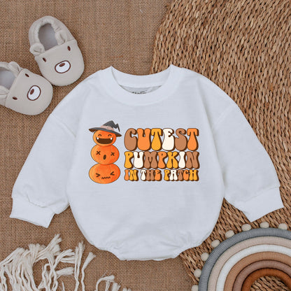 Cutest Pumpkin Baby Romper - My First Halloween Outfit Baby Boy or Girl Clothes Thanksgiving Romper Newborn Gift