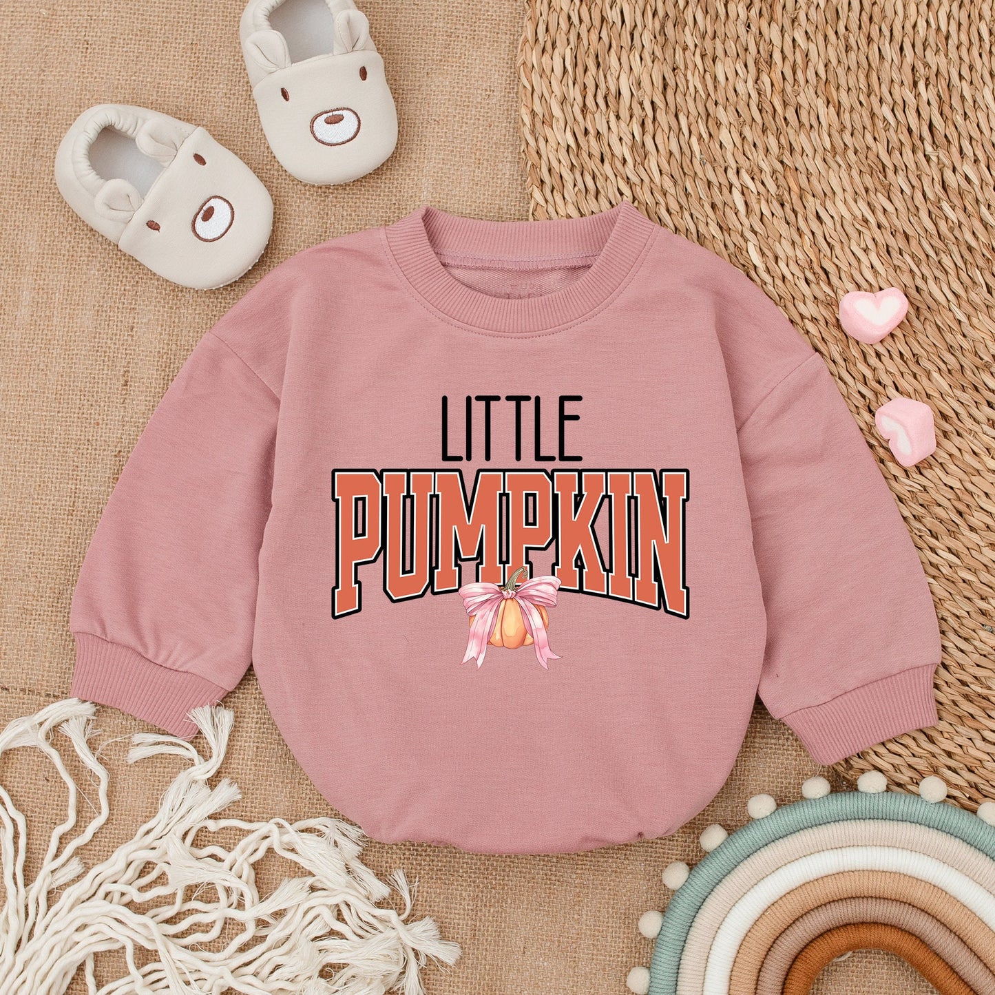 Adorable Pumpkin Romper - Fall Baby Outfit for Thanksgiving Celebration