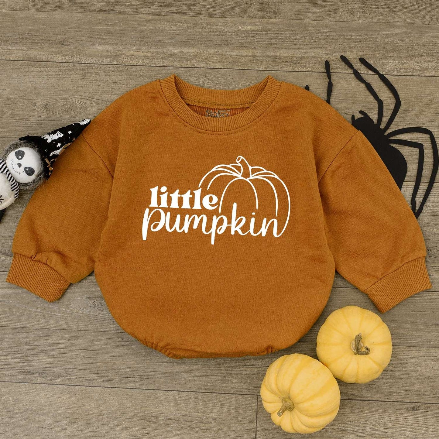 Pumpkin-Themed Baby Romper & Personalized Family Apparel